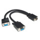 Cable repartiteur VGA 0.25m - male vers 2x VGA femelle