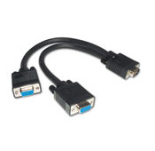 Splitcable VGA 0.25m - male to 2x VGA female