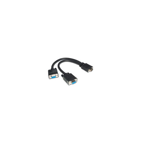 Cable repartiteur VGA 0.25m - male vers 2x VGA femelle