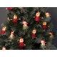 Snowman and Father Christmas garland - 20Led - 10m