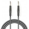 Stereo Jack 6.35 Male - Male audiokabel 5m