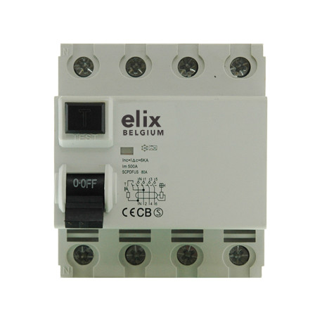 Elix - Interrupteur Differentiel quadripolaire 0.3A-40A