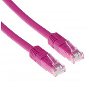 ACT Pink 3 meter U/UTP CAT6 patch cable