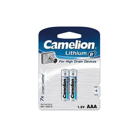 Camelion - Lithium Batteries - AAA / LR3 - 1 x 2 Stuks