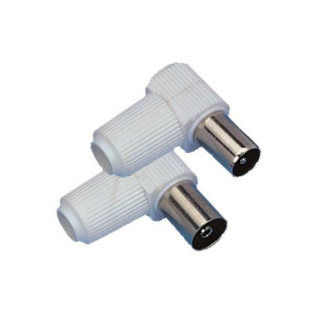 Male Coaxial Plug + Female Coaxial Socket - 2 Pcs