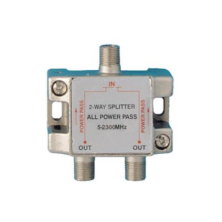 Satellite Splitter - "F" Connectors - 1 IN / 2 OUT