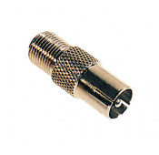 Female F Socket / Coax Plug Adapter - 2 Pieces