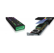 NVME enclosure USB Type-C/A interface with RGB LED lighting