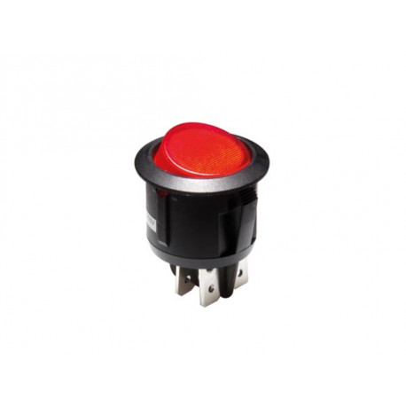 Interrupteur a Bascule Illuminé Rouge 2P On-Off 10A-250Vca