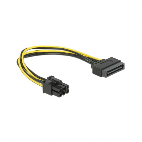 DELOCK Power Cable Sata15p -- PCI Express 6p 21cm