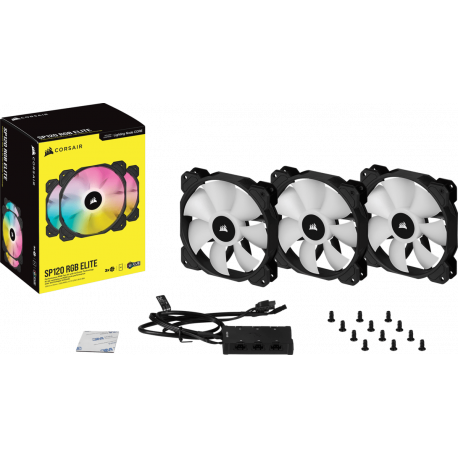 Corsair Kit de 3 ventilateurs pour boitier 12 cm RGB SP120