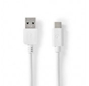 USB 3.2 C male naar A male kabel 1M Wit