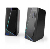 Gaming speakers 2.0 - USB voeding - 3.5 Male 18W Led