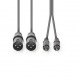Balanced Audio Cable 2 x XLR Male to 2 x RCA Male 3M