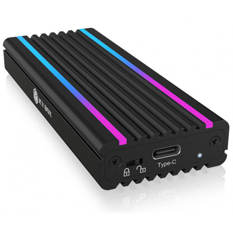 Boitier externe pour SSD M.2 NVMe USB Type-C & Type-A RGB