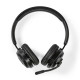 PC Headset Over-Ear Stereo Bluetooth Foldable mic Black