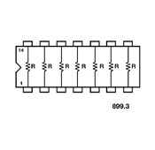 Reseaux D.I.L.: 7 resistances isolees 100R