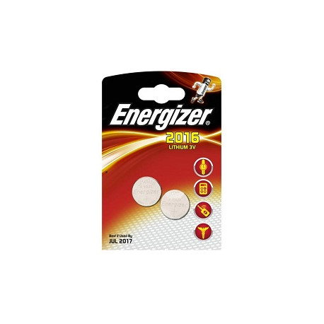 Energizer - 2 Batterijen Lithium 3V - CR2016