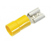 Cosse isolee femelle jaune section: 4 - 6mm²