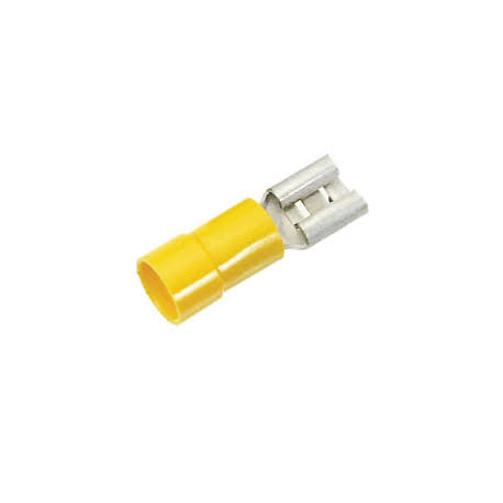 Cosse isolee femelle jaune section: 4 - 6mm²