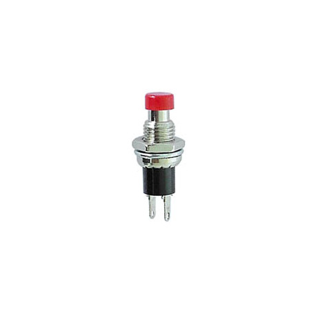 Push switch red 1A/250V Off/(On) red