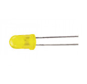 FLASHING LED Yellow DIFFUSING 5mm