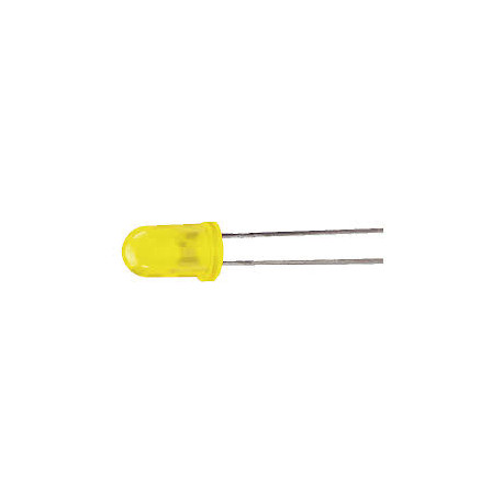 FLASHING LED Yellow DIFFUSING 5mm