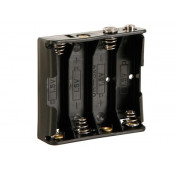 Battery holder for 4 x AA-cell (with snap terminals)