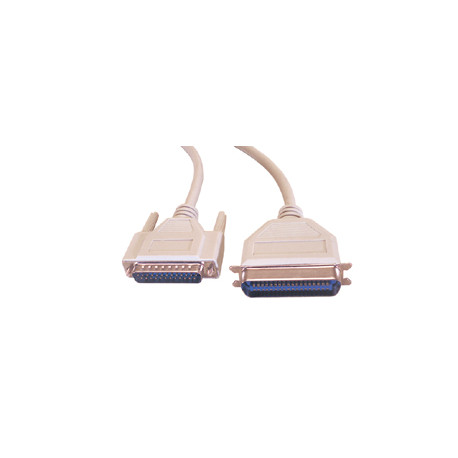 Cable 10m - 1xSub-D 25 pins male/1xCentronics 36 pins male
