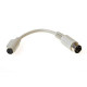 Cable for keyboard 0.15m - PS/2 female/Mini Din 5 pin male