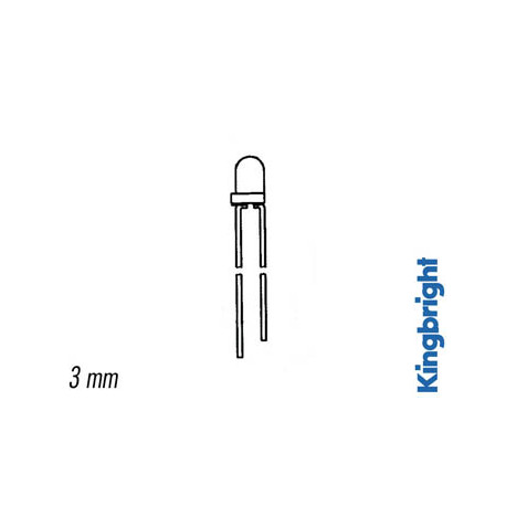  LED Clignotante Verte Diffusante 3MM