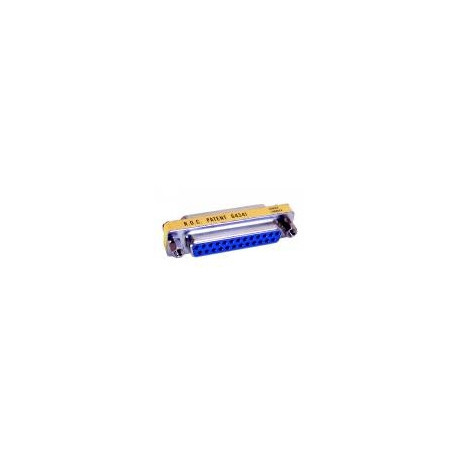 Mini gender adapter - 25 pin D-sub fem./25 pin D-sub fem.