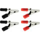 Pince crocodile isolée 4mm pour fiche banane 4 Pièces