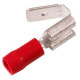 Cosse isolee male+femelle rouge section: 0.5 - 1.5mm²