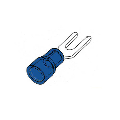 Cosse isolee M5 bleu section: 1.5 - 2.5mm² par 10pc