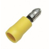 Cosse isolee male cylindrique jaune section: 4 - 6mm²