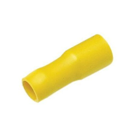 Cosse isolee femelle cylindrique jaune section: 4 - 6mm²