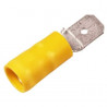 Cosse isolee male jaune section: 4 - 6mm²