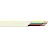 Platte telefoonkabel 4 x 0.08mm wit