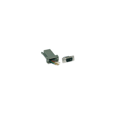 Adaptateur 9 poles Sub-D male vers RJ45 femelle