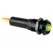 Led lamp 12V groen kniperend - Zwarte behuizing