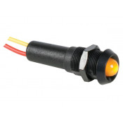 Voyant Led jaune 24V - Boitier noir