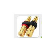 Gold-plated all-metal connectors Black & Red