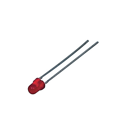 LED STANDARD 3mm - ROUGE DIFFUSANT