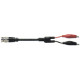 Coaxial cable 0.75m - BNC male plug / 2 alligator clips
