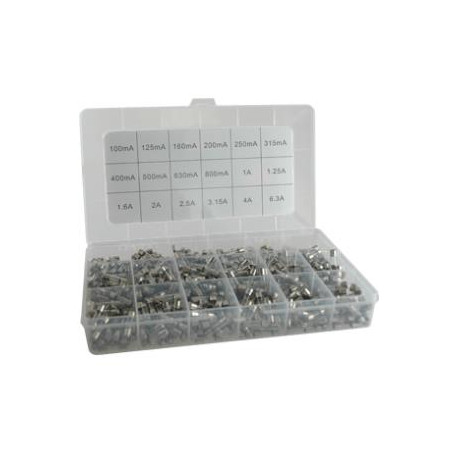 Assortiment fusibles Rapides Ø5 x 20mm - 360 Pièces