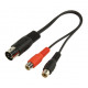 Cable 0.2m - Fiche male 5Pin DIN plug/2 fiches RCA femelles