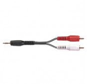 Cable 1.5 m - Fiche male 3.5mm/2 fiches male RCA