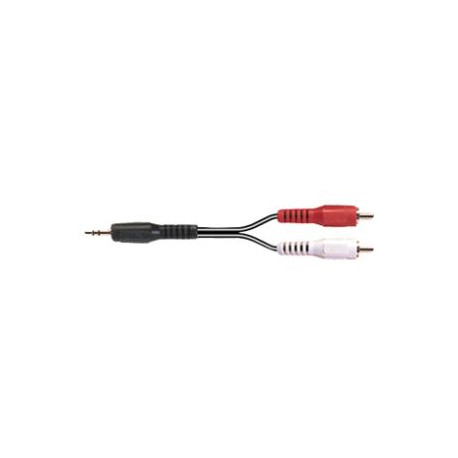 Cable 1.5 m - Fiche male 3.5mm/2 fiches male RCA