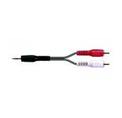 Cable 3m - Fiche male 3.5mm/2 fiches male RCA